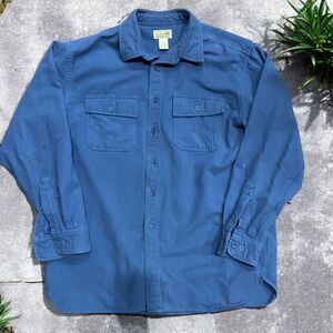 L.L. Bean Blue Casual Button Down Shirt
